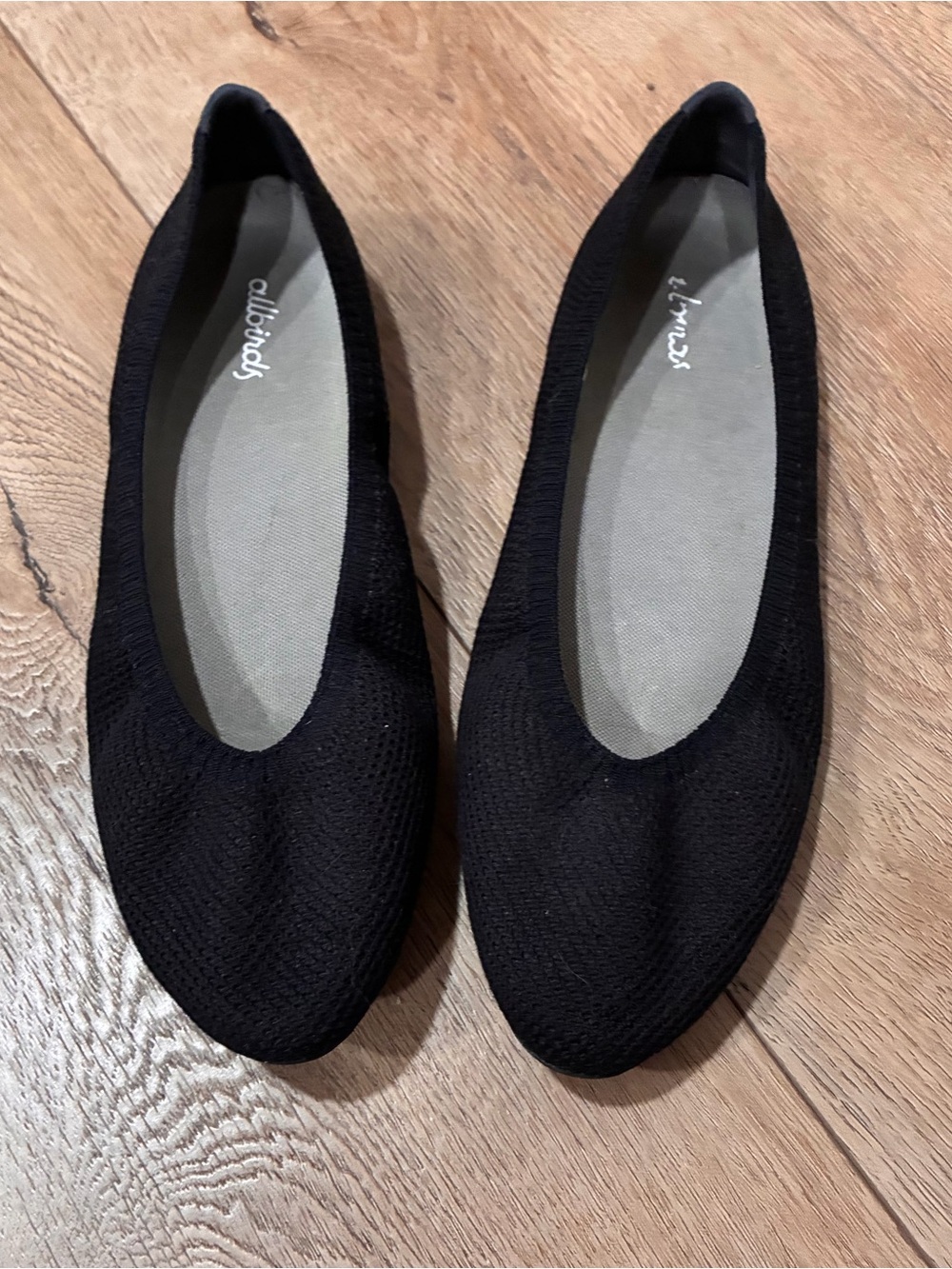 allbirds tree breezers Black Knit Slip-On Ballet Flats